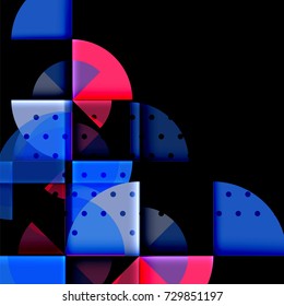 Banner abstracto de círculo geométrico. Ilustración del vector