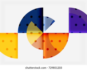 Geometric circle abstract banner. Vector illustration