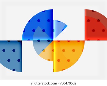 Geometric circle abstract banner. Vector illustration