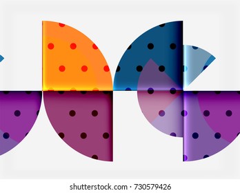 Geometric circle abstract banner. Vector illustration