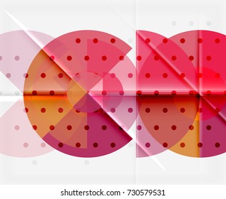 Banner abstracto de círculo geométrico. Ilustración del vector