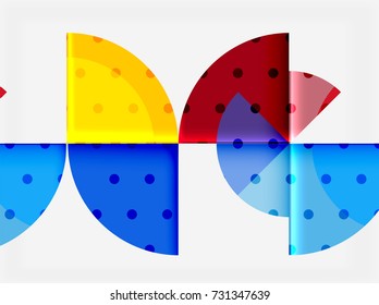 Geometric circle abstract banner. Vector illustration