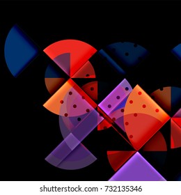 Geometric circle abstract banner. Vector illustration