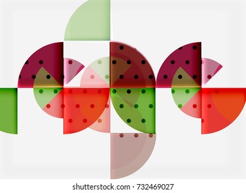 Geometric circle abstract banner. Vector illustration