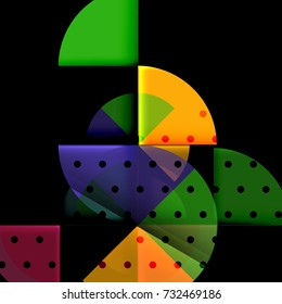 Geometric circle abstract banner. Vector illustration