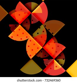 Banner abstracto de círculo geométrico. Ilustración del vector