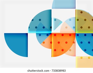 Geometric circle abstract banner. Vector illustration