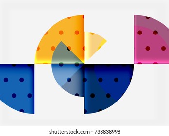 Geometric circle abstract banner. Vector illustration