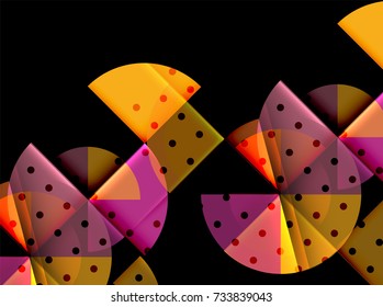 Banner abstracto de círculo geométrico. Ilustración del vector