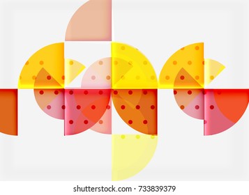 Banner abstracto de círculo geométrico. Ilustración del vector