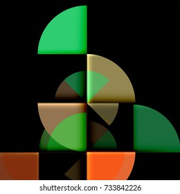 Abstrakter geometrischer Kreis-Banner. Vektorgrafik