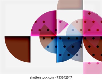 Banner abstracto de círculo geométrico. Ilustración del vector