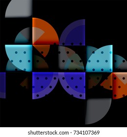 Geometric circle abstract banner. Vector illustration