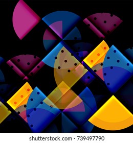Geometric circle abstract banner. Vector illustration