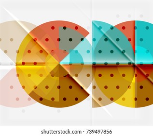 Abstrakter geometrischer Kreis-Banner. Vektorgrafik