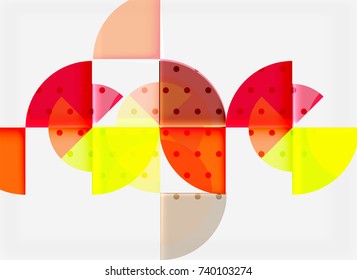 Geometric circle abstract banner. Vector illustration