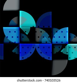 Geometric circle abstract banner. Vector illustration