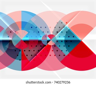 Geometric circle abstract banner. Vector illustration