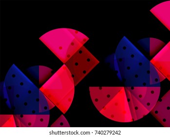 Banner abstrato de círculo geométrico. Ilustração vetorial