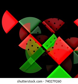 Geometric circle abstract banner. Vector illustration