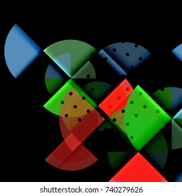 Banner abstracto de círculo geométrico. Ilustración del vector