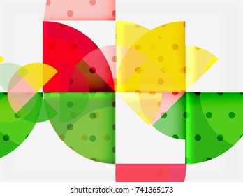 Abstrakter geometrischer Kreis-Banner. Vektorgrafik