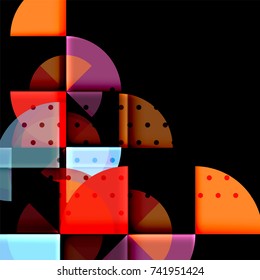 Abstrakter geometrischer Kreis-Banner. Vektorgrafik