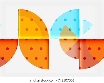 Geometric circle abstract banner. Vector illustration