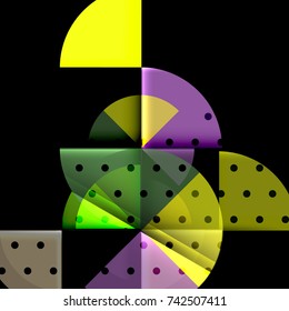 Geometric circle abstract banner. Vector illustration