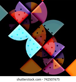 Geometric circle abstract banner. Vector illustration