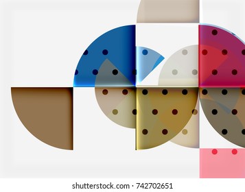 Banner abstracto de círculo geométrico. Ilustración del vector