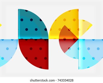 Geometric circle abstract banner. Vector illustration