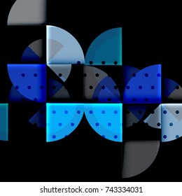 Geometric circle abstract banner. Vector illustration
