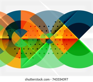 Geometric circle abstract banner. Vector illustration