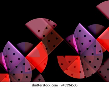 Geometric circle abstract banner. Vector illustration