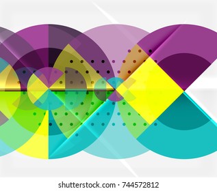 Geometric circle abstract banner. Vector illustration