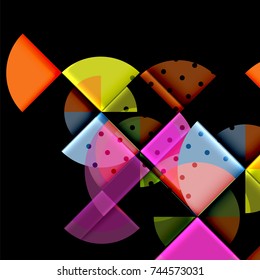 Banner abstracto de círculo geométrico. Ilustración del vector