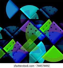 Geometric circle abstract banner. Vector illustration