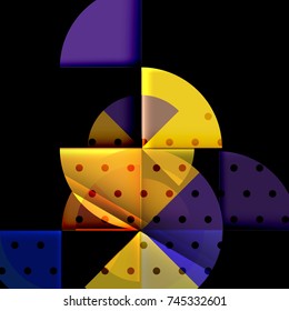 Banner abstracto de círculo geométrico. Ilustración del vector