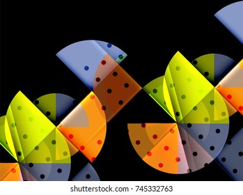 Banner abstrato de círculo geométrico. Ilustração vetorial