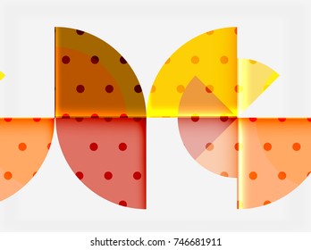 Geometric circle abstract banner. Vector illustration