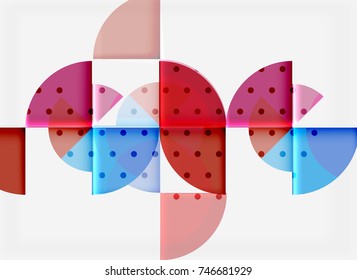 Geometric circle abstract banner. Vector illustration