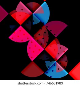 Banner abstracto de círculo geométrico. Ilustración del vector