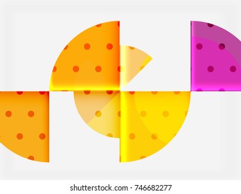 Geometric circle abstract banner. Vector illustration