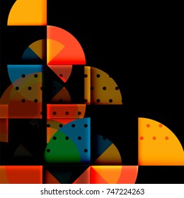 Geometric circle abstract banner. Vector illustration