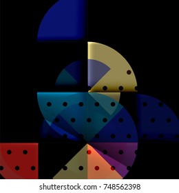 Geometric circle abstract banner. Vector illustration