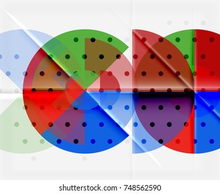 Banner abstracto de círculo geométrico. Ilustración del vector