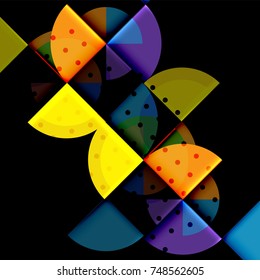 Geometric circle abstract banner. Vector illustration