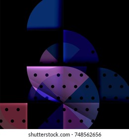 Geometric circle abstract banner. Vector illustration