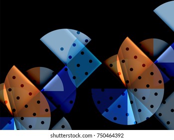 Geometric circle abstract banner. Vector illustration